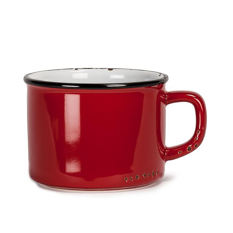 Red Enamel Look Cappuccino Cups