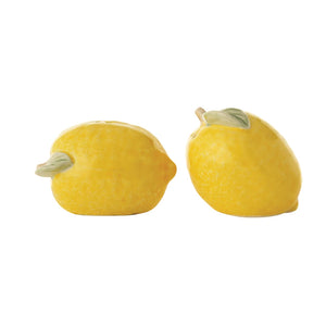 Stoneware Lemon Salt and Pepper Set