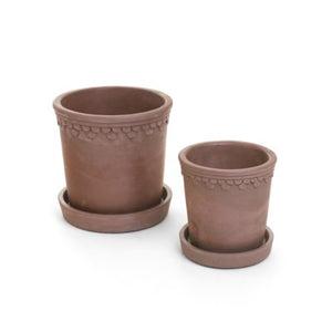 Planter with Saucer - Tobacco