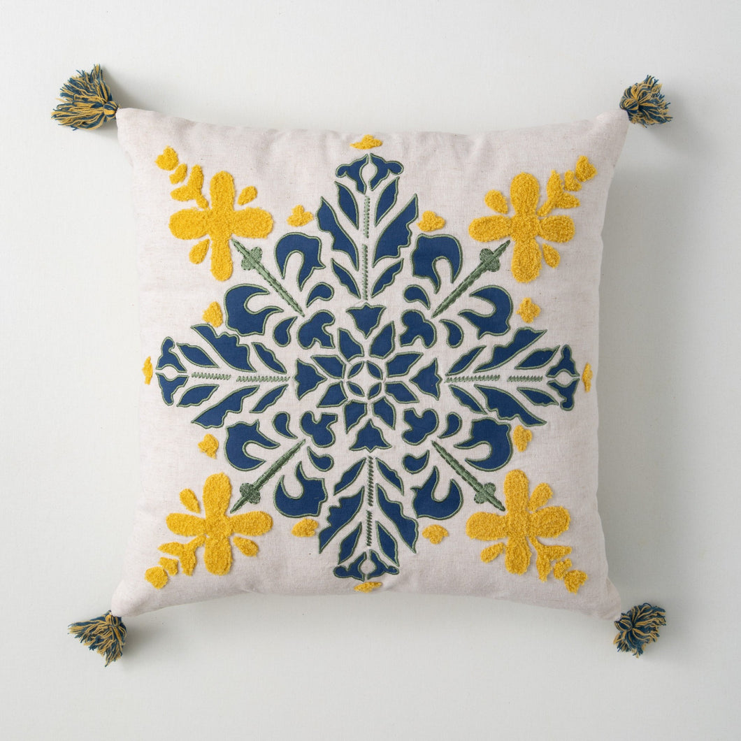 Blue Patterned Pillow