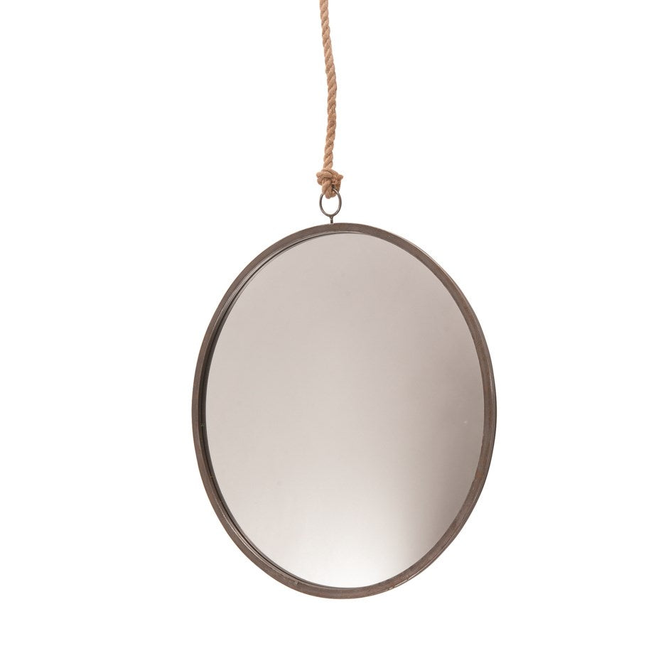 Round Mirror w/Rope