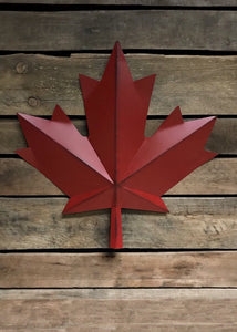 20" Red Metal Maple Leaf